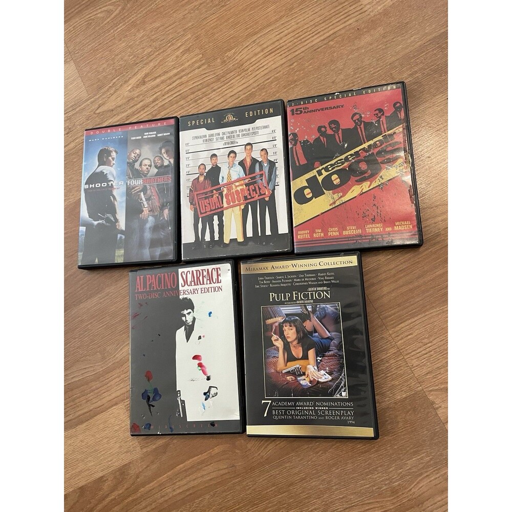 Crime Thriller DVD Lot Pulp Fiction Reservoir Dogs Scarface Usual Suspects